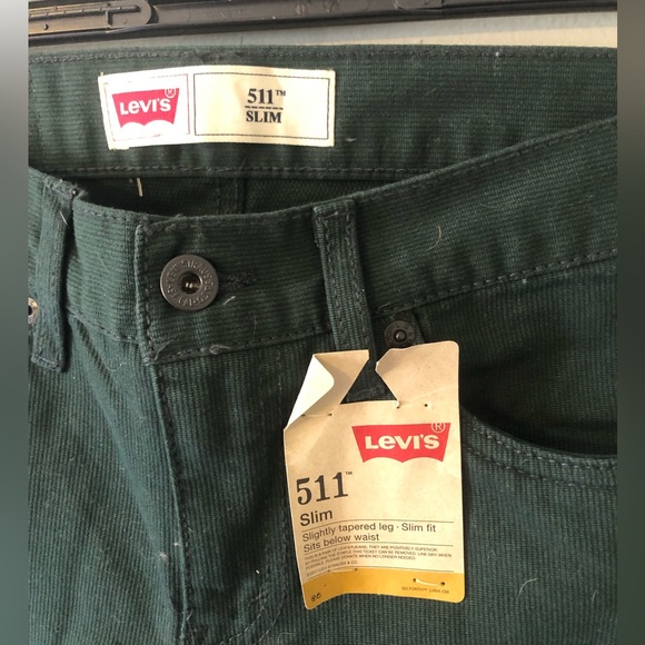 Levi’s Boys 511 Slim Green Corduroy - Picture 2 of 6